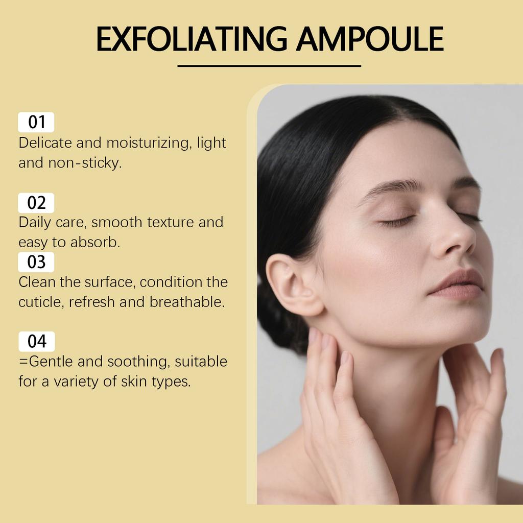 Korean Rice Exfoliating Ampoule Essence Rice Plant Extract Mild Dead Skin Removing Facial Smooth Essence Water Skincare Product