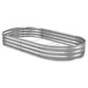 Galvanized Raised Garden Bed, 240 X 120 X 30 Cm, Oval Metal Planter Box Kit Outdoor, Bottomless Elevated Garden Box with Gloves, Rustproof Alu-Zinc,