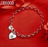 925 Sterling Silber Seitenkette mit Buchstaben Exquisites Armband Geschenk Schmuck