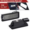 2pcs LED Number License Plate Light Lamp For VW Golf4/5/6/7 Passat B6 CC Eos Polo Superb Seat Leon Altea canbus no error White