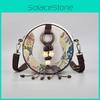 Ancient Road Cultural Embroidered Canvas Mini Circular Crossbody Bag With Tassels For Women