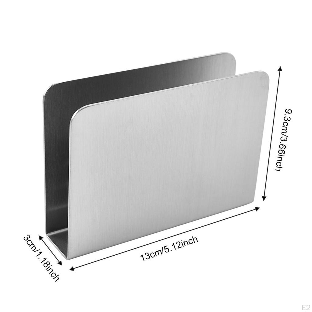 Stainless Steel Napkin Holder Kitchen Upright Paper Towel Modern Tissue Rack for