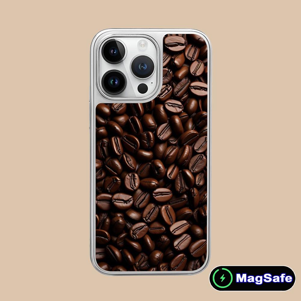 

Coffee Beans Silver Plating Magsafe Mobile Phone Case for iPhone 17 16 15 14 13 12 11 Air Pro Max Plus Colorful Cover iPhone 11