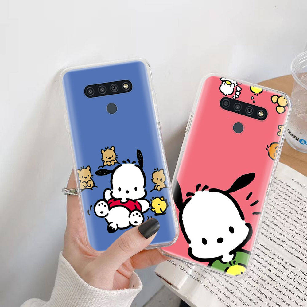 Transparent Case for Samsung A04 A14 A23 M33 M53 Realme 10 9 C35 C55 VIVO X80 Infinix Hot 30 Note 11 Tecno Spark 8P Pro L-18 Pochacco Dog