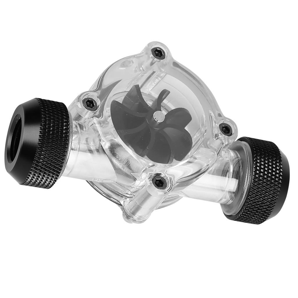 G1Celsius4  Thread Port Female to Female   Meter Indicator for PC Water Cooling 8 Impellers(Black)