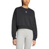 Adidas Originals Essential Crew Logo Print Round Neck Pullover Sports Short Long Sleeve Sweatshirt Women sweatshirt Black IW0953