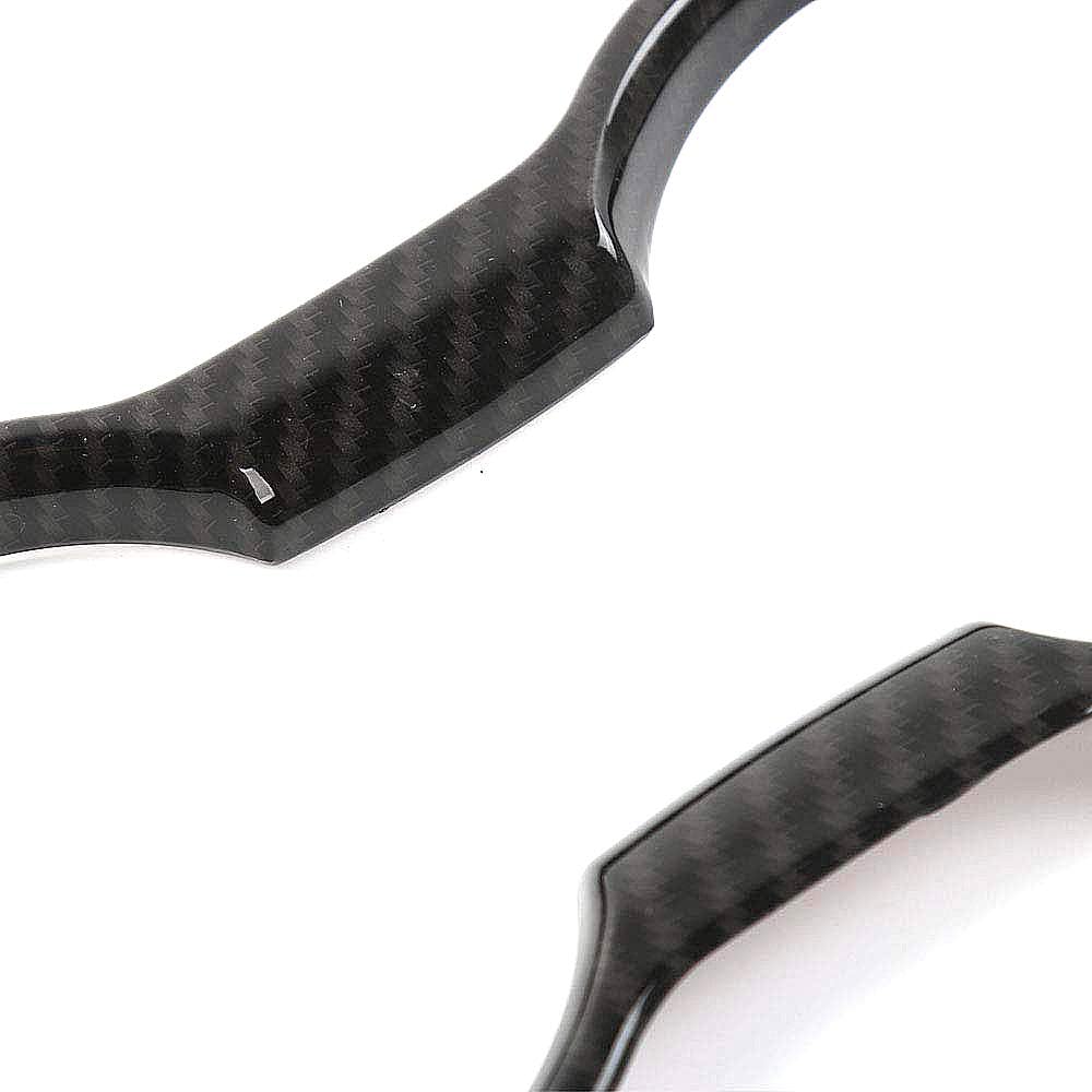 Mustang Interior Carbon Fiber Grain Cup Holder Cover Trim Kits Frame for Mustang 2015 2016 2017 2018 2019 2020 2021 2022 2023 Interior Upgrade