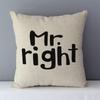 Popular Phrase Words Letters Printed Couch Cushion Home Decorative Pillows 45X45Cm Cotton Linen Square Cushions \"Love You More\