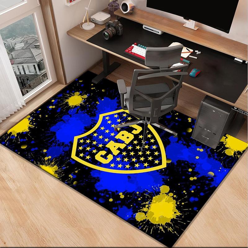 Football Club Emblem Office Rug Chair Mat, Game Carpet, Suitable for Front Door, Bedroom, Living Room, Desk, Holiday Gift