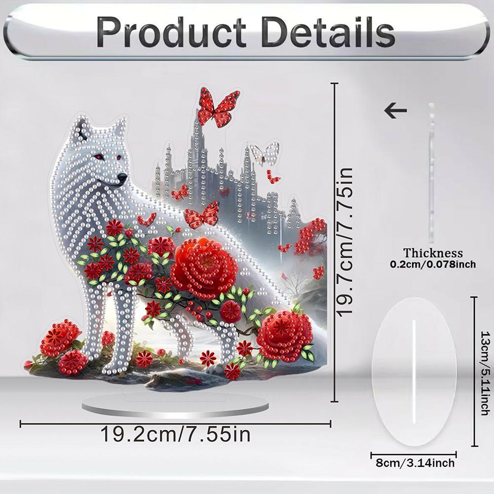 Animal Table Top Diamond Painting Ornament Kits Acrylic 5D DIY Diamond Art Tabletop Decorations Bedroom Table Decor