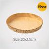 50pcs Round Pizza Paper Tray Greaseproof Baking Papers Air Fryer Paper  Baking Applications