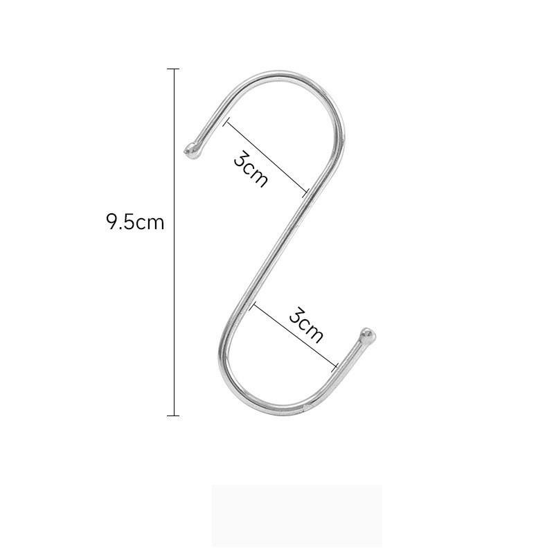 1/5pcs Stainless Steel S Hooks,3 Sizes Multifunctional Metal Hook for Hanging Plants Bag Towel,Hats Hook for Bathroom Organizers
