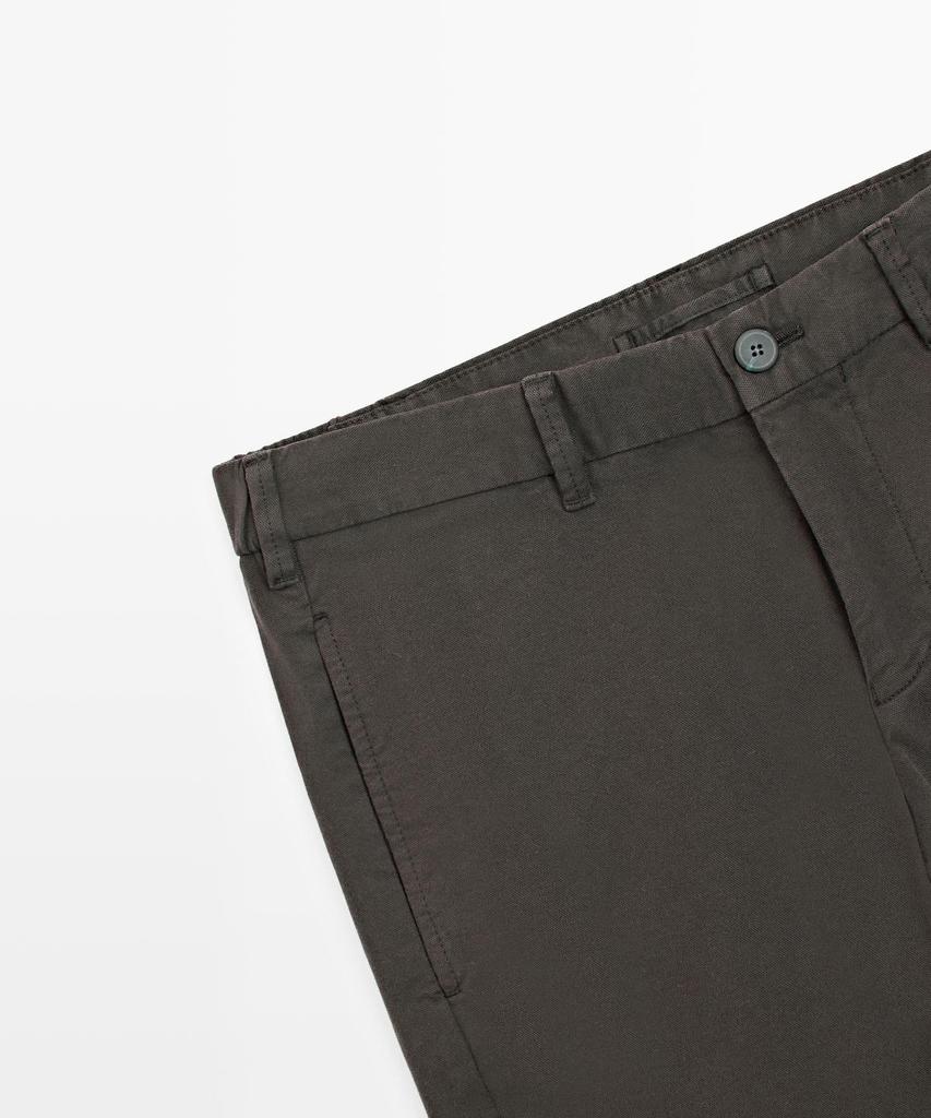 Masimodutti Cotton Blend Slim Fit Pants