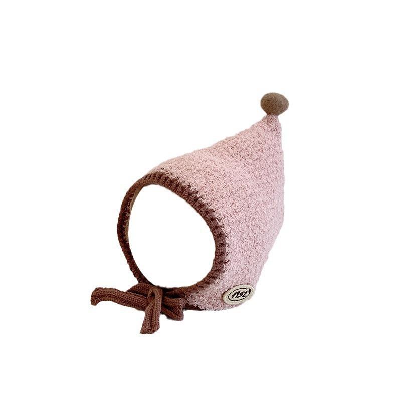 Infant Hats Autumn and Winter Warm Ear Protection Knitted Hats Boys and Girls Cute Bag Head Windproof Wool Hat Tide