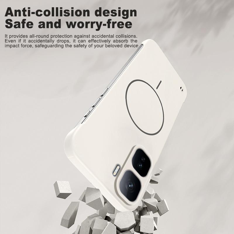 For Magsafe Frameless Case For VIVO IQOO Neo 11 Ultra Thin Hard PC Frosted Wireless Charging Shockproof Back Case for IQOO Neo11