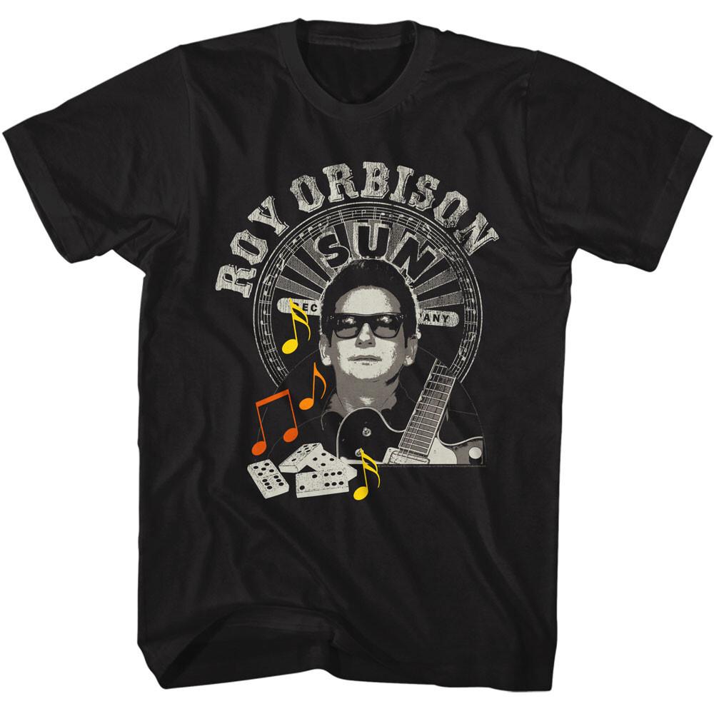 Sun Records Company Roy Orbison Dominos Music Notes Guitar Men T Shirt S