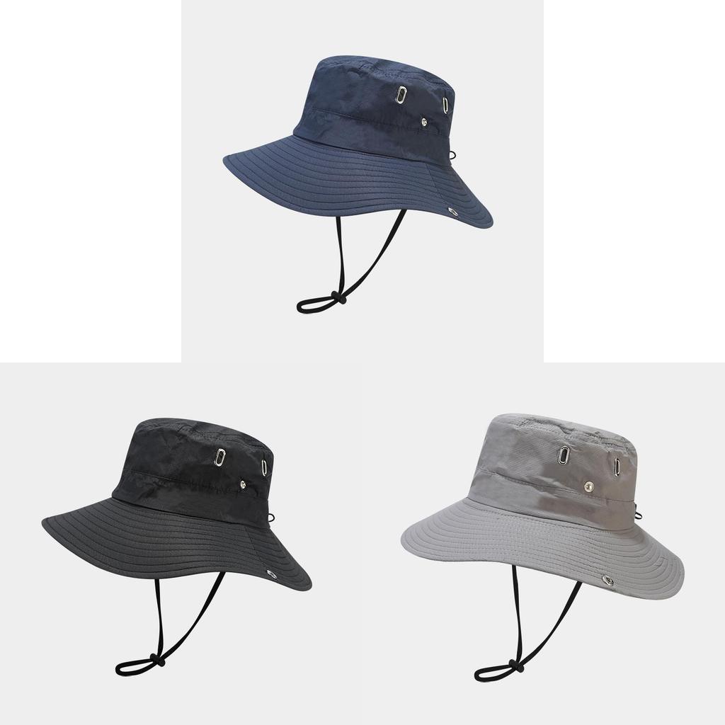 Casual Outdoor Sun Hat With Wide Brim Waterproof Breathable For Hiking And Travel