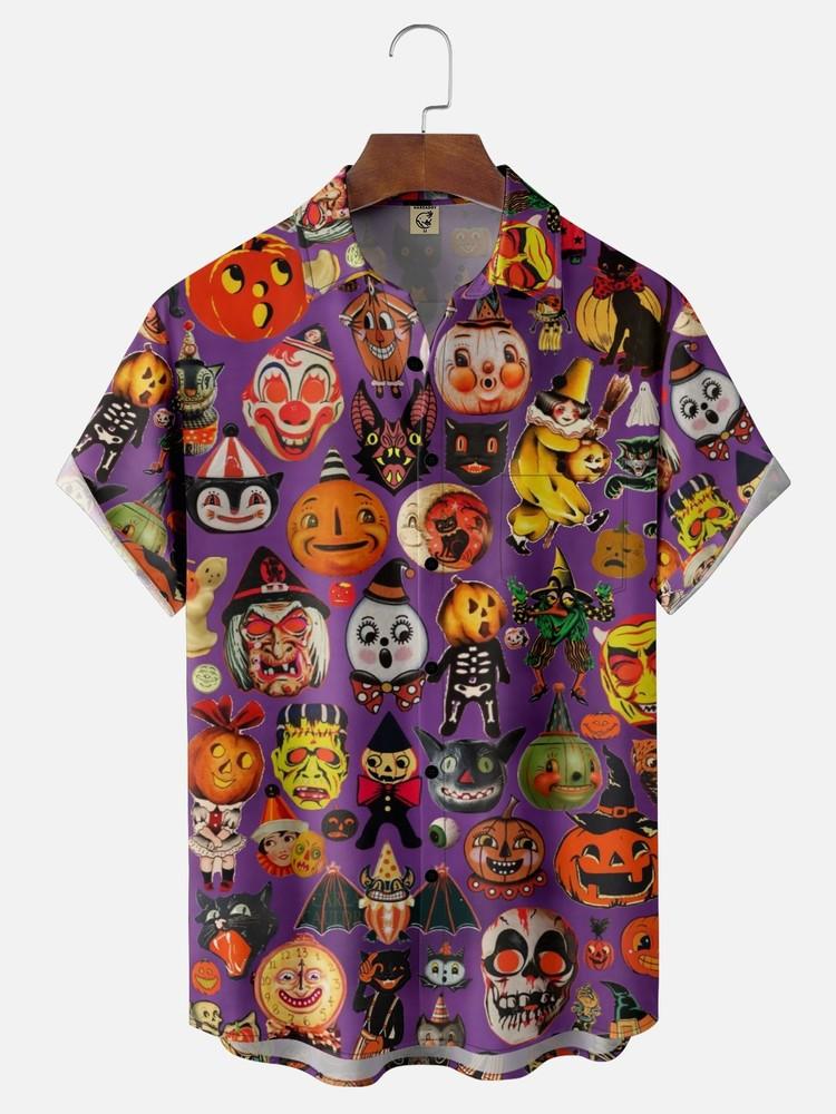 Moisture-wicki wbr/ ng Halloween Chest Pocket Casual Shirt Unisex T-Shirt S