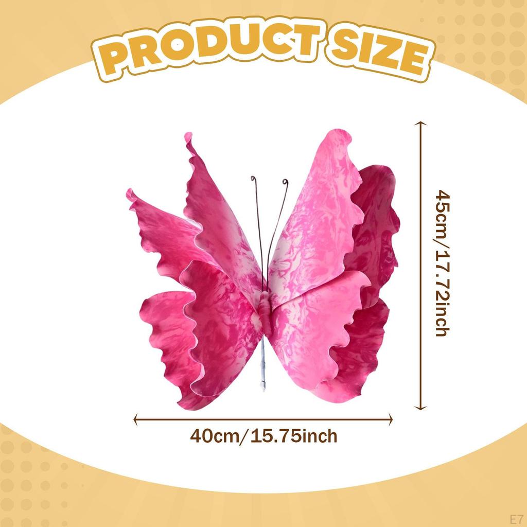 3D Butterfly Party Decoration Artificial Ornament Large Creative Backdrop Wall