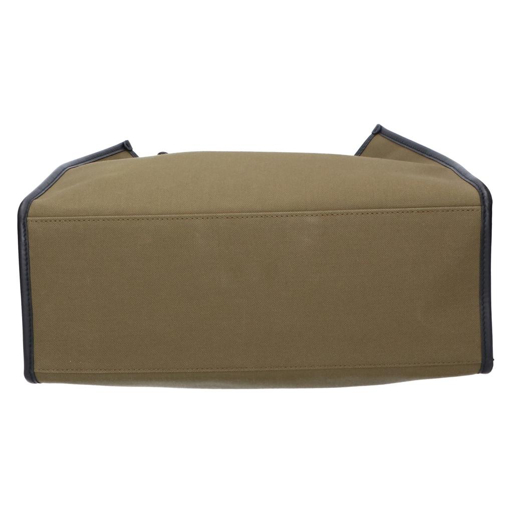 GIANNICHIARINI [Beautiful Condition] Marcella S Canvas X Leather Tote Bag khakiUsed