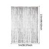 Foil Curtain Backdrop Silver Metallic Tinsel Foil Fringe Curtains For Birthday Wedding Holiday Celebration Party Decorations