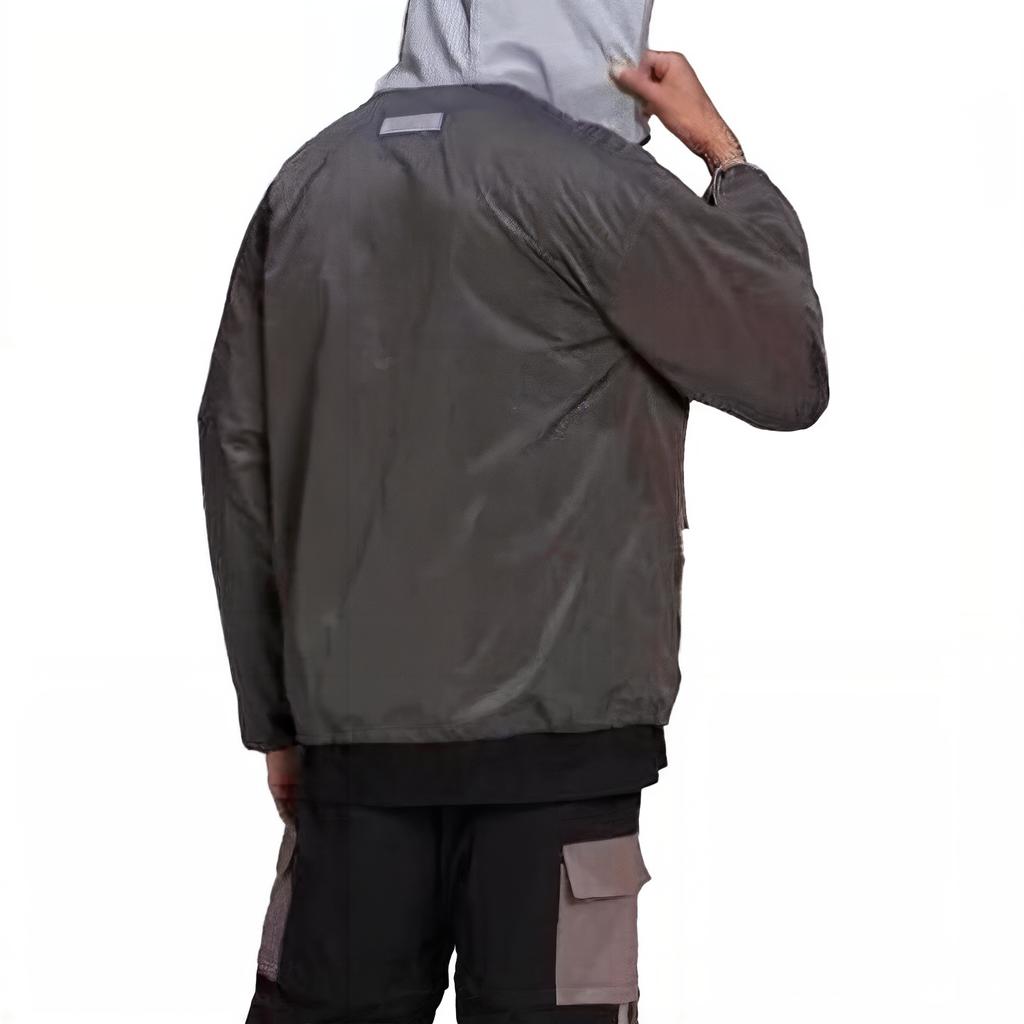 adidas Jackets Men's Gray Hooded Moderate Workwear GN3344