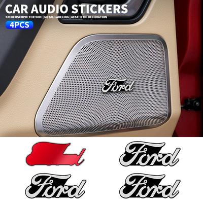 Car Styling Sticker Emblem Interior Speaker Audio Badge Sticker For Ford Focus 3 2015-2018 Kuga 2016-2019 Escape C-MAX Ecosport