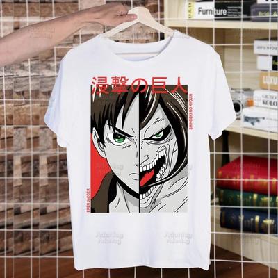 Shingeki No Kyojin Funny T Shirt  Unisex Casual Short Sleeve Attack On Titan Tshirt Homme Unisexga Japanese Anime Allen T-shirt Tees Shirt