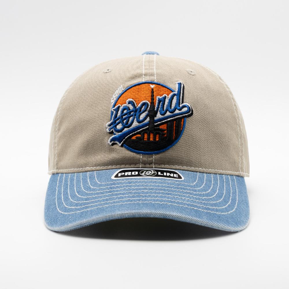 Wieoldeuwoldeu Circle Tower Pigment Color Block Ball Cap