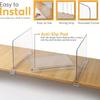 2pcs Clear Plastic Closet Organizer Dividers, Transparent Storage Shelf for Home Wardrobe, Independent Installation