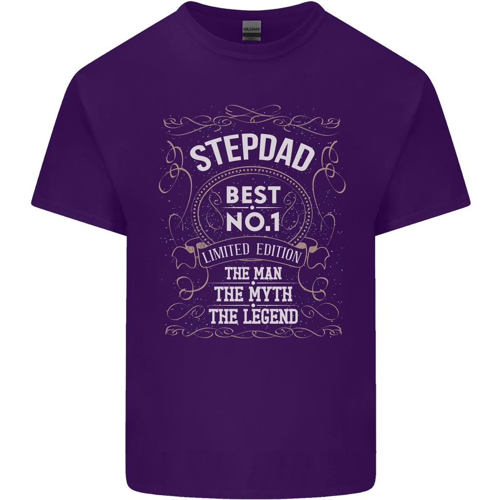 Fathers Day No 1 Stepdad Step Dad Funny Unisexs Light Cotton TShirt