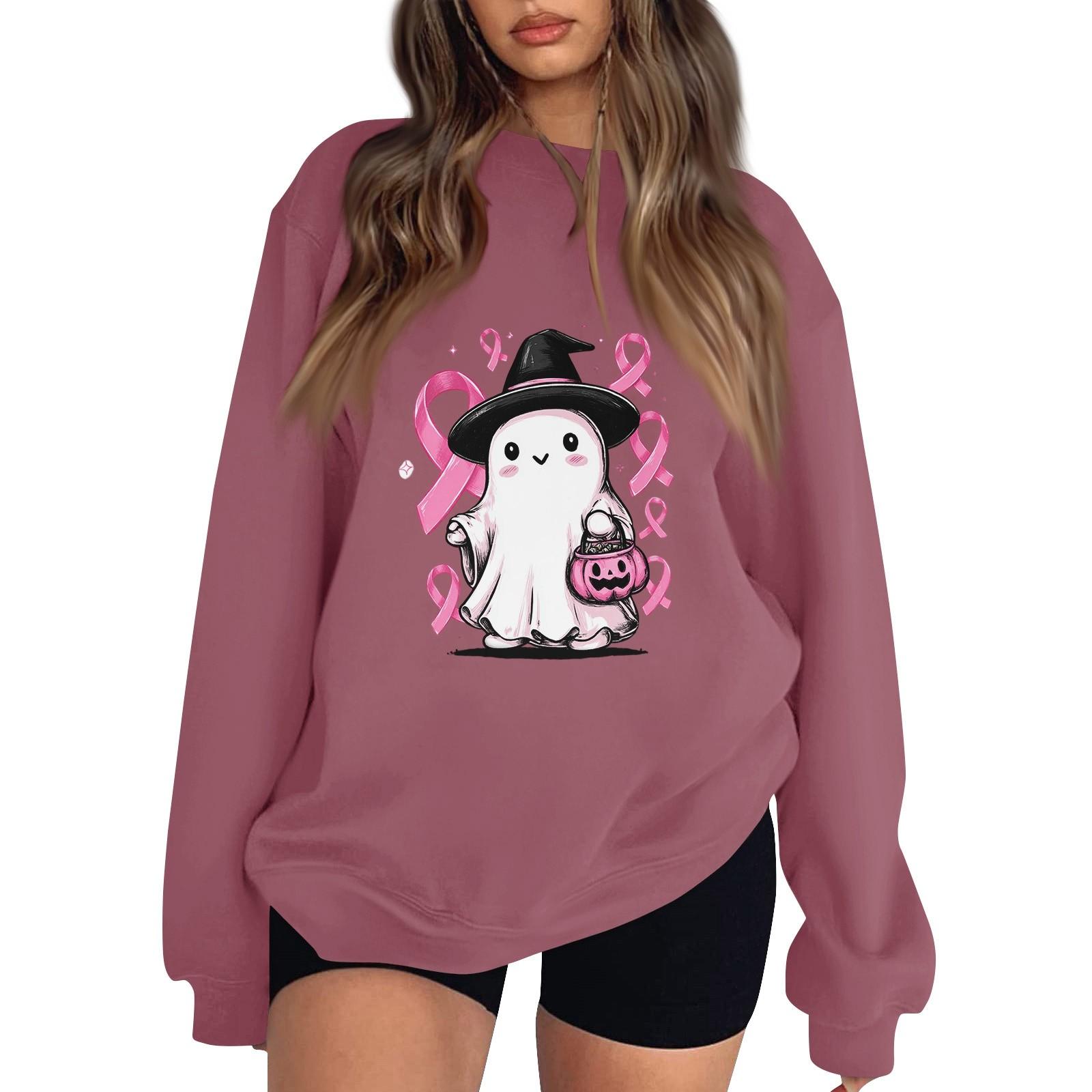 

Женский пуловер с заниженной линией плеча, спортивный свитшот с принтом на Хэллоуин XXL