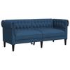 2 Piece Sofa Set Blue Fabric