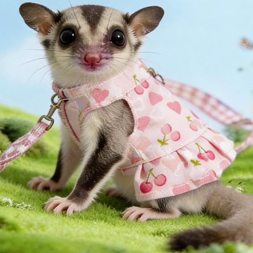 Escape-Proof Ferret Harness Skirt Breathable Hamster Vest Cute Harness Suit Pet Costume