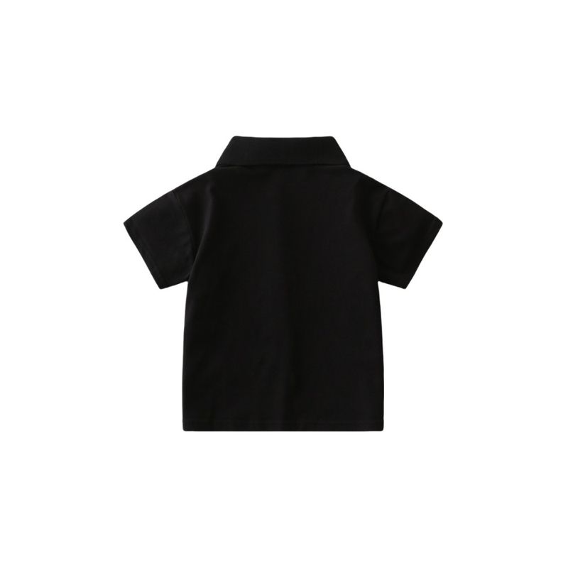 Children's Short-Sleeved T-Shirt, Summer Kidsren's Clothing, Boys' Polo Shirt, Color-Blocked Top, Baby Boy's Letter Casual Lapel Shirt