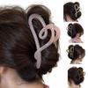 Women Hair Claw Transparent Matte Texture Heart Shape Hair Clip Back Head Shower Hair Claw Hair Accessories