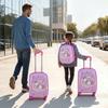 Kids Luggage Set, 2 Piece, 45.7 cm Hardside Rolling Wheels Suitcase with Hard-Shell Backpack, Unicorn Kids Carry on Luggage Set, Holiday Birthday Gift