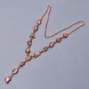 Carnelian Rough Stone Trendy Chain Electroformed Sacral Chakra Necklace Copper V-21
