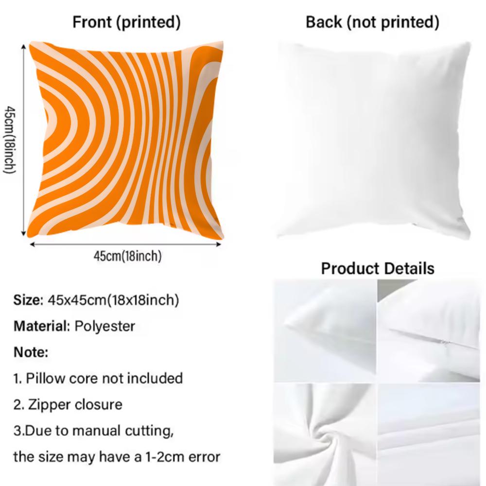 Zebra Pattern Cushion Cover Soft & Easy-Wash Pillow Case – Versatile For Couch, Bed, Travel And Office