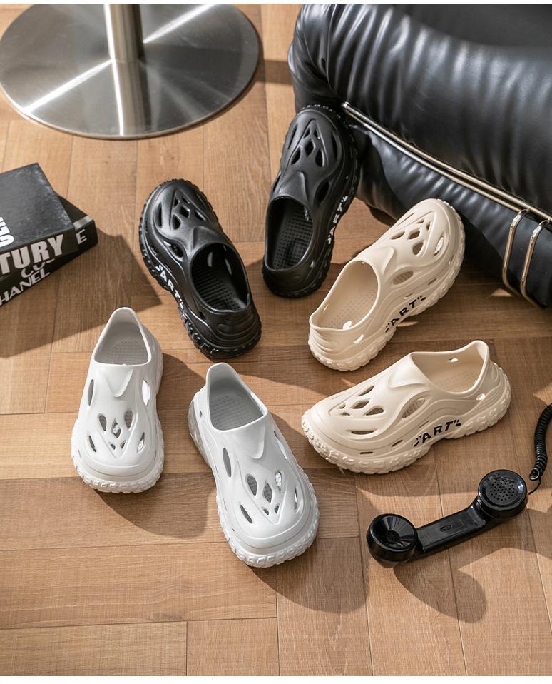 Męskie letnie outdoorowe buty sportowe plażowe z zakrytymi palcami i grubą podeszwą