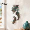 Swimming Pool Area Decorations Metal Mermaid Wall Decoration, Three-dimensional Hollow Iron Art Unique Housewarming Gifts Sculpture, Retro Ocean Style