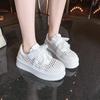 Shoes for Women 2025 New Summer Hollow Out Thick Bottom Women Sneakers Casual Breathable Solid Lace Up Women's Vulcanize Shoes