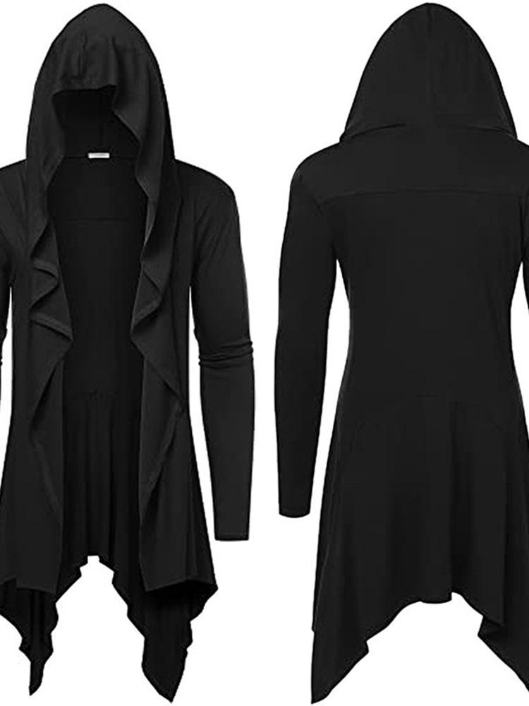 Gotischer Mittelalter-Kapuzen-Strickmantel Cosplay-Mantel