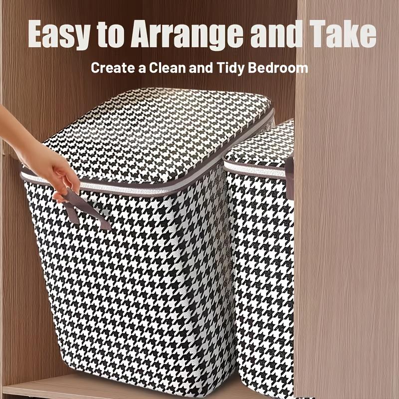A Set Of 3pcs Extra-Large Thickened Pleated Storage Bags, With A Capacity Of 50.19 Gallons/190 Liters, Foldable And Dustproof, Suitable For Storing