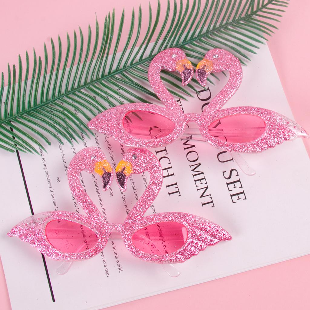 Hawaii Party Glasses Flamingo Coconut Tree Parrot plastic SunGlasses Summer Beach Tropical Wedding Birthday PhotoBooth Props