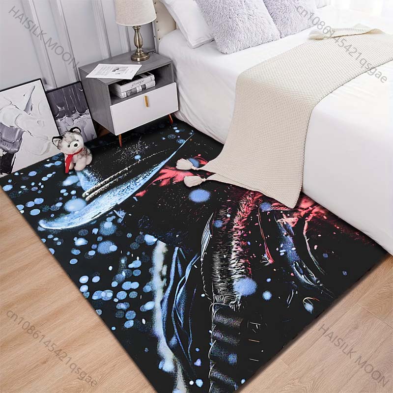 New product Cowboy in Snowy Night Carpet for Living Room Bedroom Bedside Floor Mat Cloakroom Children Playing Mat Area Rug