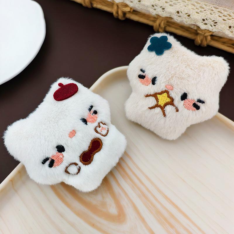 Cartoon Plush Kitty Doll Brooch Keychain Pendant for Bags, Clothing, Hats, and Scarves Accessories
