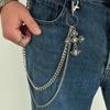 Punk Style Cross Waist Chains for Women Unisex Personality Metal Trousers Chain Gifts Accessories