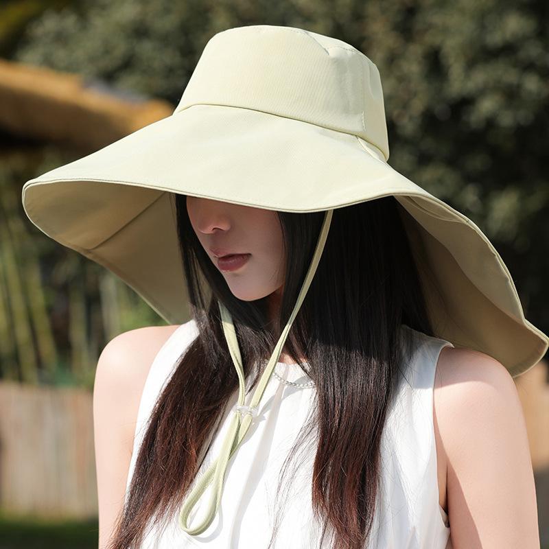 Sun protection bucket hat women's summer outdoor UV protection sun hat big brim sun hat neck protection shawl sun protection hat