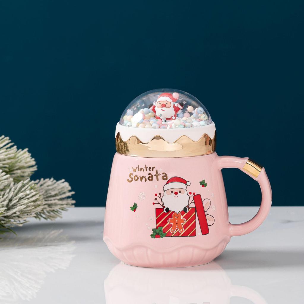 Christmas Ceramic Cup Creative Cartoon Christmas Mug High Ooking Christmas Cup Gift